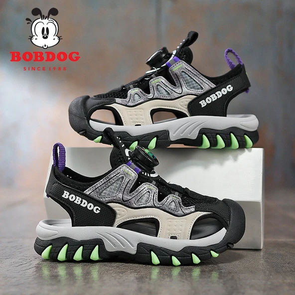 Unisex Çocuk Yazlık Plaj Sandalet (Siyah)