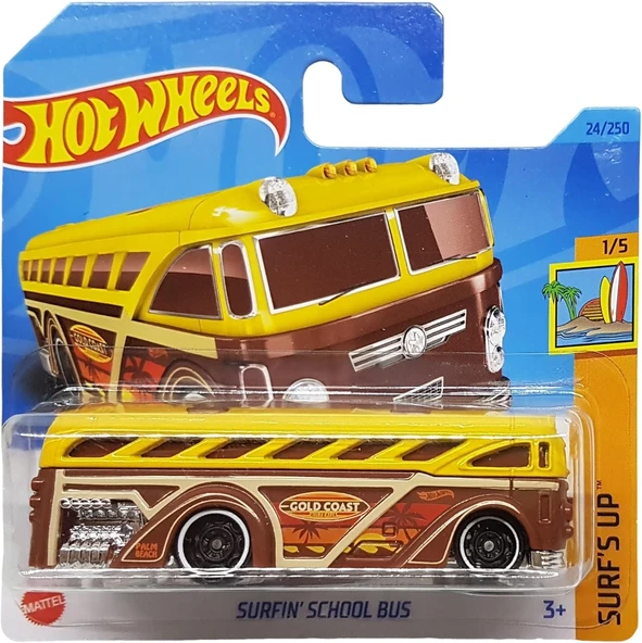 Hot Wheels - Surfin´School Bus - Surf´S Up 1/5 - Hkj32 - Short Card - Gold Coast Australia - Mattel ürün görseli 1