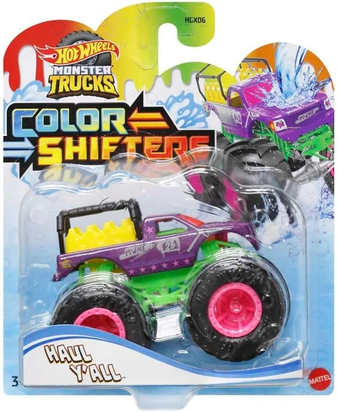 Hot Wheels Monster Trucks 1:64 Renk Değiştiren Arabalar - Haul Y All ürün görseli 1