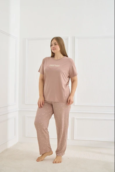 Mihra 50502-1126 Kadın Büyük Beden Pijama Takımı