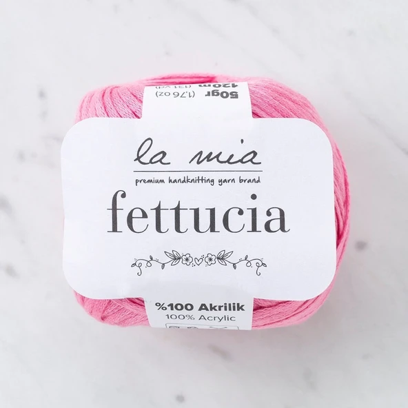 La Mia Fettucia Pembe El Örgü İpi - L046 - 33888