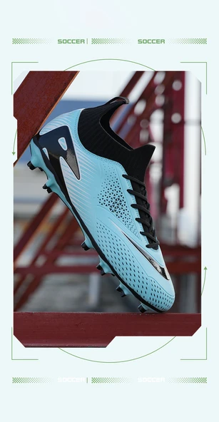 Unisex Krampon Çim Saha Futbol Ayakkabısı (Ay Işığı Çiviler-5) - 9