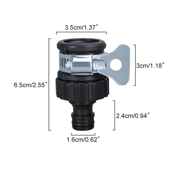 1 Adet Kelepçeli Musluk Adaptörü Musluk Başlığı Musluk Konektörü Musluk Ucu - 4