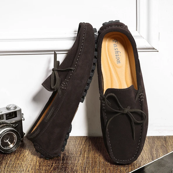 Erkek Süet Loafer Ayakkabı (Kahverengi)