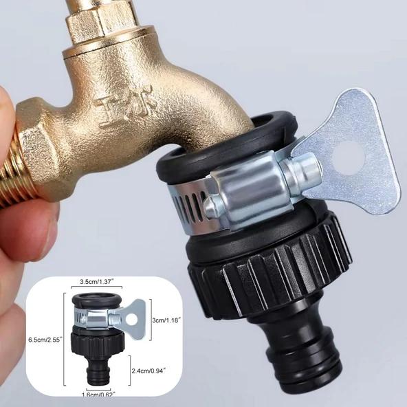 1 Adet Kelepçeli Musluk Adaptörü Musluk Başlığı Musluk Konektörü Musluk Ucu