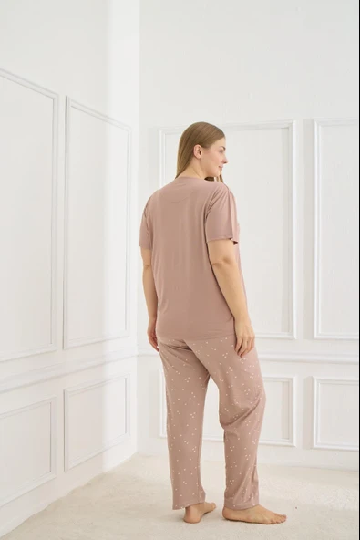 Mihra 50502-1126 Kadın Büyük Beden Pijama Takımı - 2