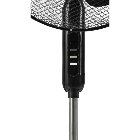 Everest FAN10 EcoWind Siyah 16 Maks 45W 3 Kademe 1100RPM Metal Yıldız Ayak 3 Bıçaklı Vantilatör/ Pervanesi, Ev Tipi Vantilatör - 5