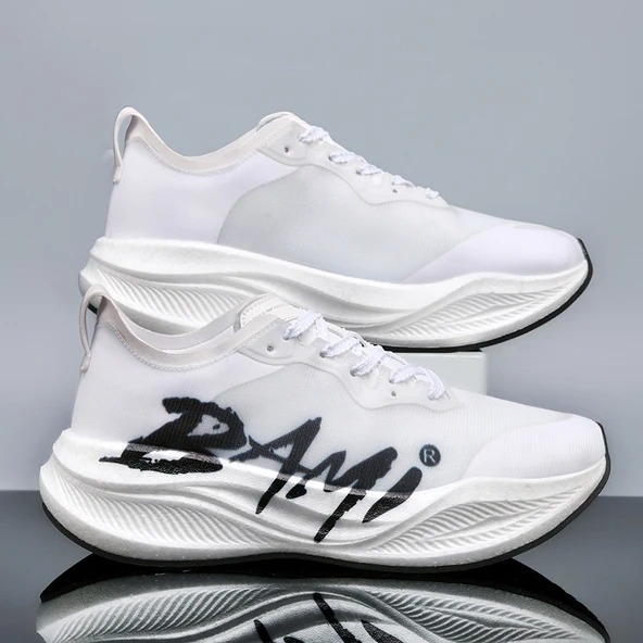 Unisex Çocuk Yarış Spor Ayakkabı (Beyaz)