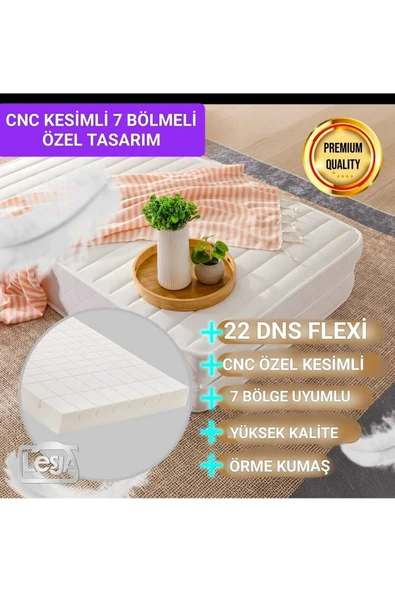 HÜZZAM  80x200  Divan Uyumlu Ortopedik Sünger Yatak. Açık Hali 160x200x12 Cm