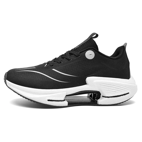Unisex File Örgü Spor Ayakkabı (Siyah)