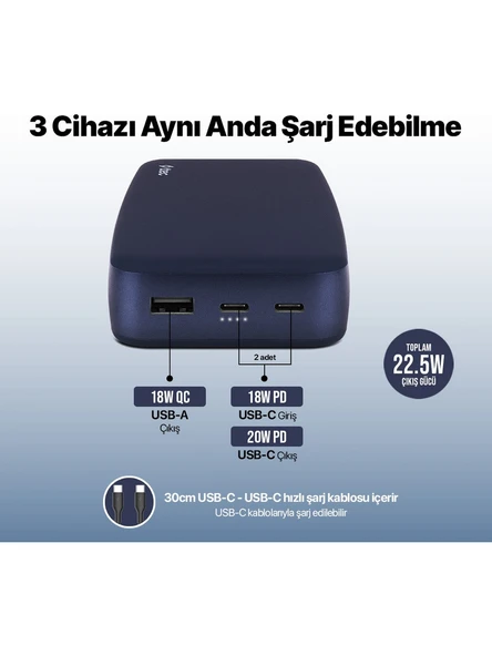 Ttec Chargeup Pro 20.000MAH Pd 20W Taşınabilir Hızlı Şarj Aleti / Powerbank - 4