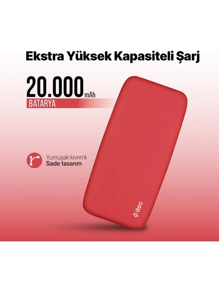 Ttec Chargeup Pro 20.000MAH Pd 20W Taşınabilir Hızlı Şarj Aleti / Powerbank - 6