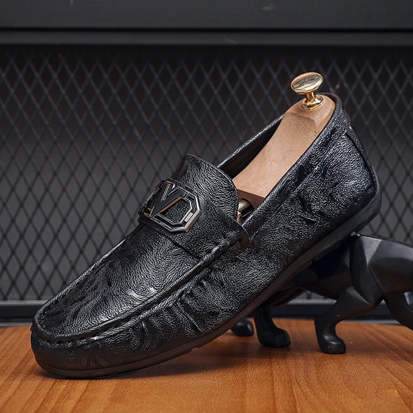 Erkek Loafer Ayakkabı (Siyah-5) - 2