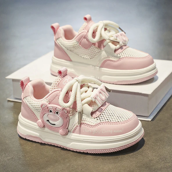Unisex Çocuk Spor Ayakkabı (Pembe-1)