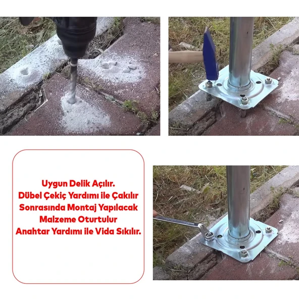 Saplamalı Dübel Gömlek Çelik Dübel M12x90 mm Raf Montaj Bağlantı Zemin Monte Tavan Beton Asma Aparat - 3