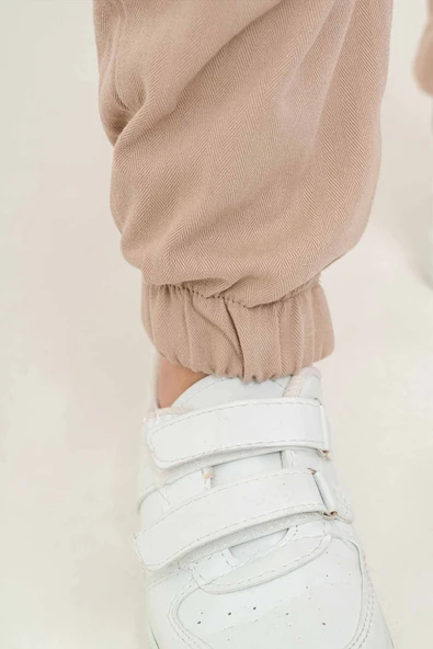 Çift Kargo Cepli Lastikli Paça Gabardin Erkek Çocuk Pantolon - 5