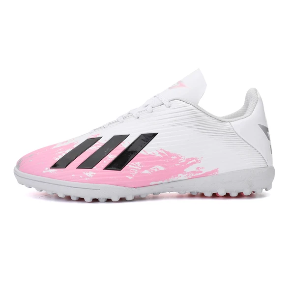 Unisex Profesyonel Kramponlu Futbol Ayakkabısı (Beyaz - Pembe)