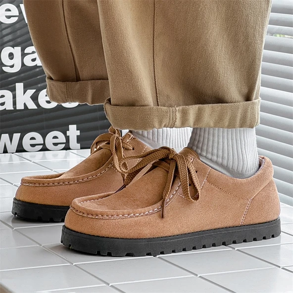 Erkek Günlük Süet Loafer Ayakkabı (Kahverengi)