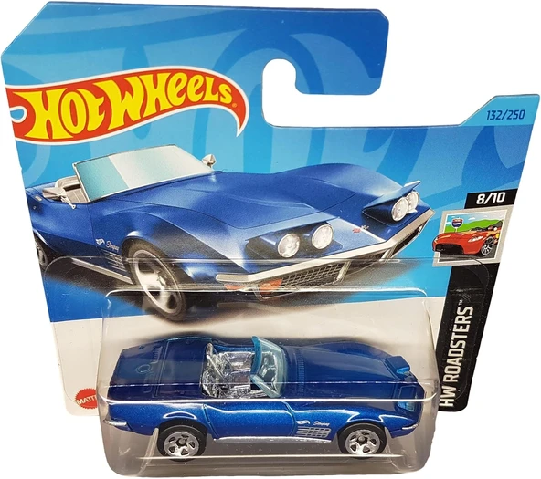 Hot Wheels - ´72 Stingray Convertible - Hw Roadsters 8/10 - Hkg60 - Short Card - Cabriolet - Koyu Ma - Resim 2