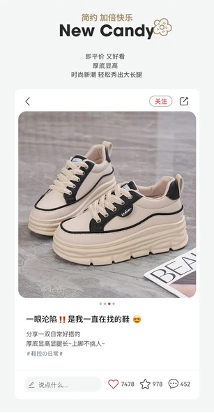 Kadın Günlük Kalın Taban Ayakkabı (Siyah-2) - Resim 10