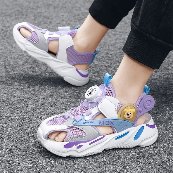 Unisex Çocuk Sandalet (Mor)