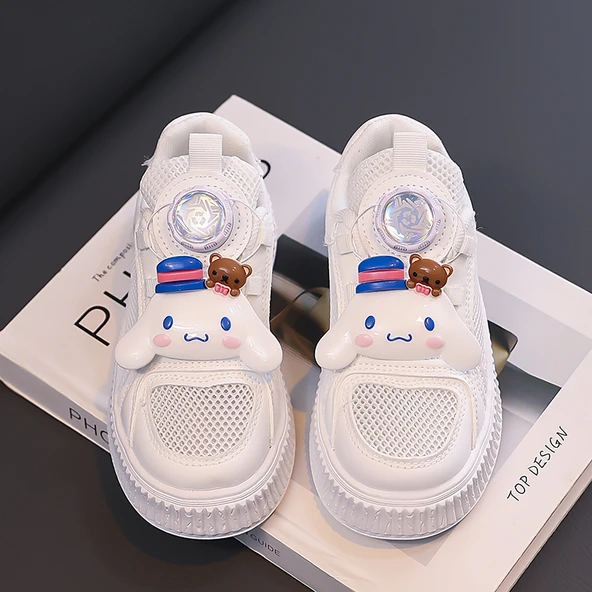 Unisex Çocuk Desenli Spor Ayakkabı (Kırık Beyaz)