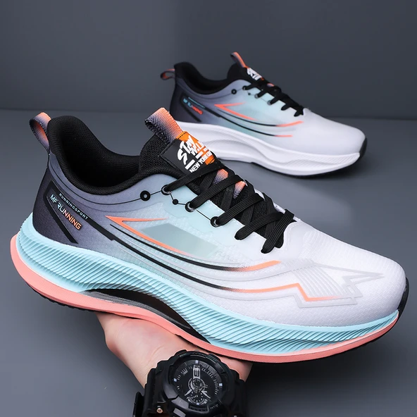 Erkek Spor Ayakkabı (Beyaz - Yeşil) - Resim 2