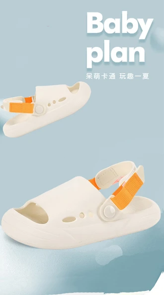 Unisex Çocuk Terlik Sandalet (Siyah-4) - 9