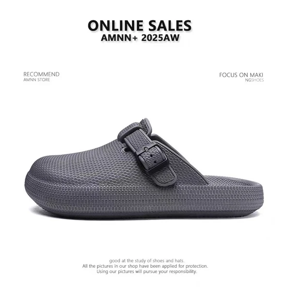 Unisex Yazlık Terlik Sandalet (Koyu Gri)