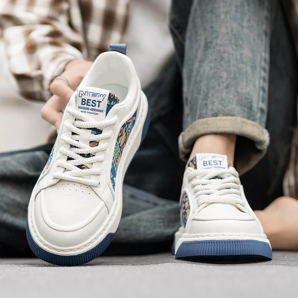 Erkek Platform Sneaker (Mavi) - 8