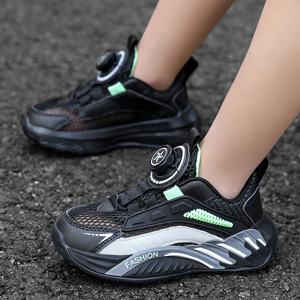 Unisex Çocuk Spor Ayakkabı (Tek Katmanlı Floresan Yeşili)