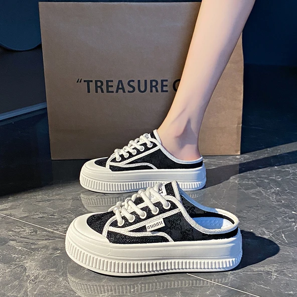 Kadın Günlük Platform Spor Ayakkabı (Bej) - Resim 4