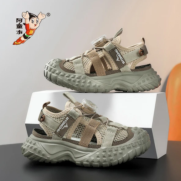 Unisex Çocuk Yazlık Fileli Spor Ayakkabı (Siyah - Beyaz)