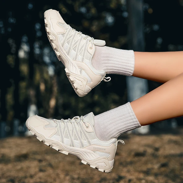 Unisex Outdoor Yürüyüş Ayakkabısı (Açık Bej)