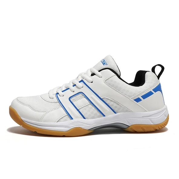 Unisex Badminton Tenis Masa Tenisi Ayakkabısı (Beyaz - Mavi)