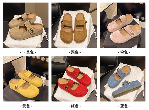 Kadın Platform Terlik Loafer Ayakkabı (Sarı) - 10