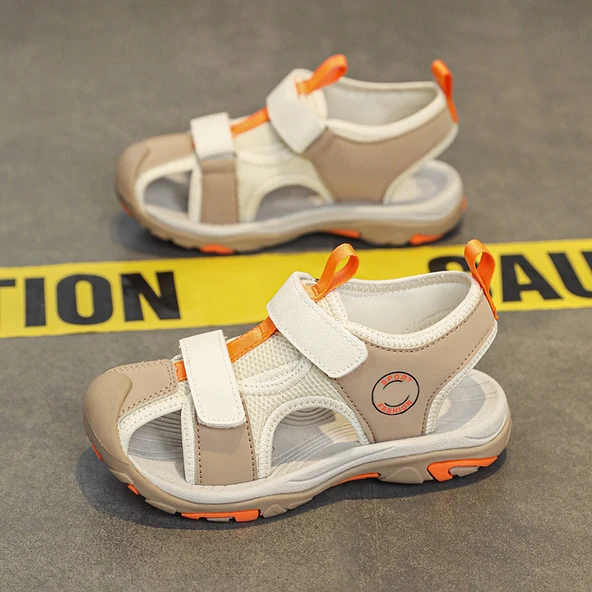 Unisex Çocuk Plaj Sandalet Terlik - EVA (Turuncu)