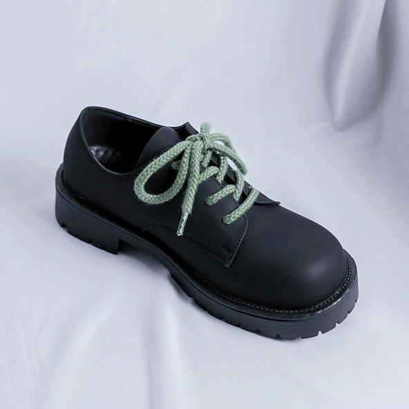 Unisex Deri Ayakkabı (Siyah-5) - 4