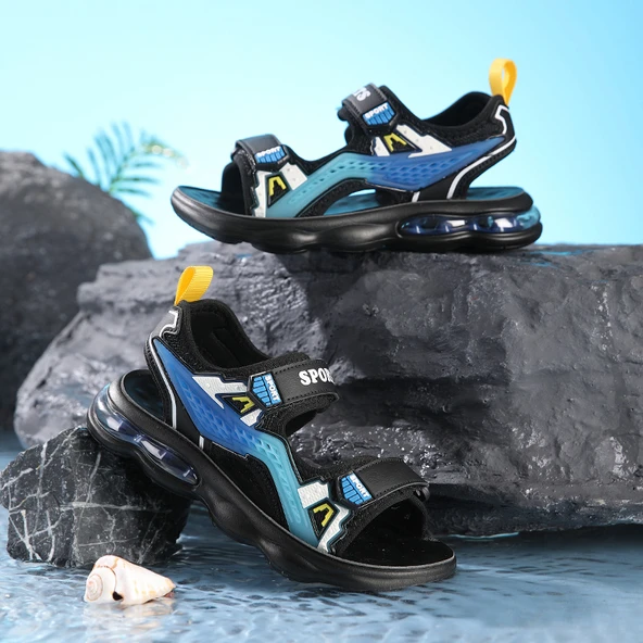 Unisex Çocuk Yazlık Sandalet (Siyah Safir)
