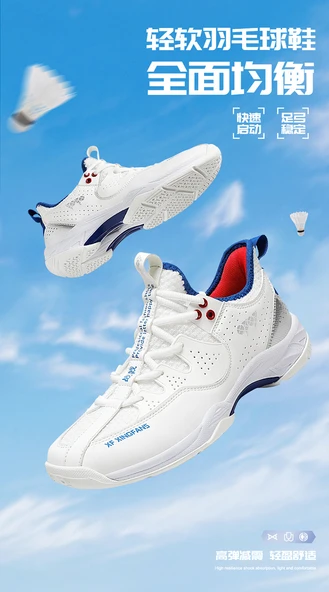 Unisex Badminton Ayakkabısı (Beyaz - Pembe) - Resim 7