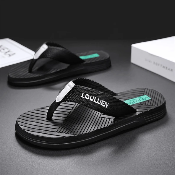 Erkek Terlik Sandalet (Siyah) - Resim 8