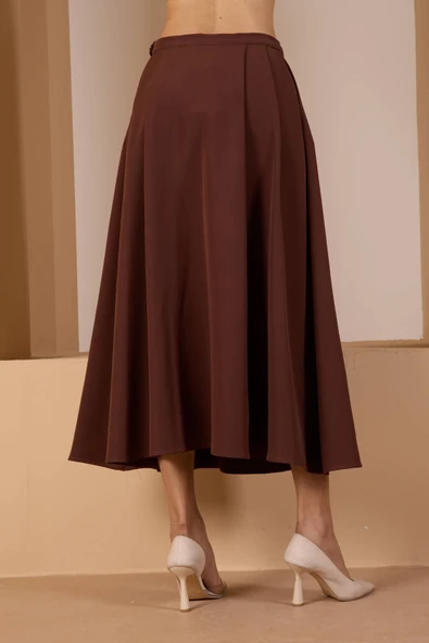 Acı Kahve Salaş Kesim Dokuma Etek - 7