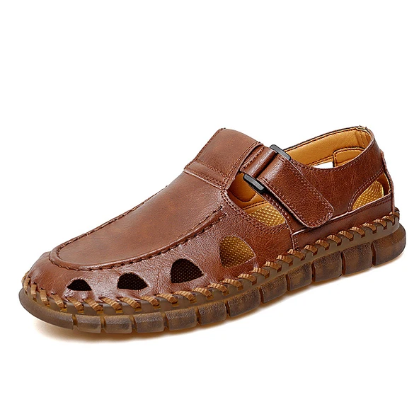 Erkek Günlük Sandalet (Kırmızı - Kahverengi)