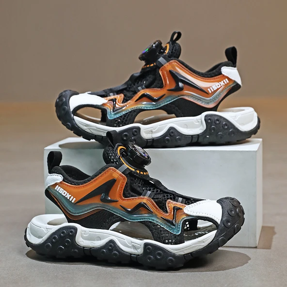 Unisex Çocuk Yazlık Sandalet (Siyah)
