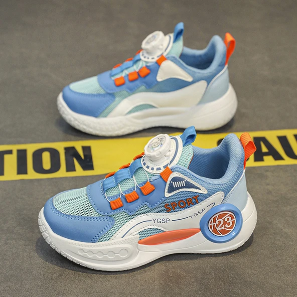 Unisex Çocuk Fileli Spor Ayakkabı (Mavi) - Resim 6