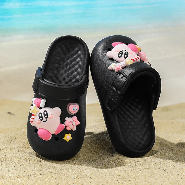 Unisex EVA Çocuk Terlik Sandalet (Siyah)