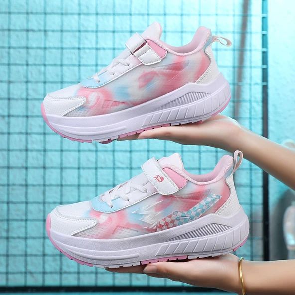 Unisex Çocuk Patenli Spor Ayakkabı (Pembe)