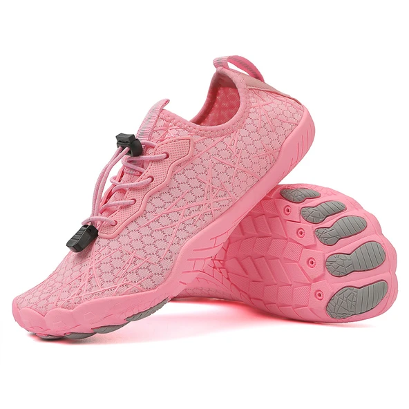 Unisex Parmaklı Deniz Ayakkabısı - Plaj, Su Sporları, Yoga, Fitness (Pembe)