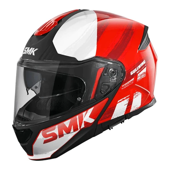 SMK GULLWING TOURLEADER KIRMIZI BEYAZ ÇENE AÇILIR KASK - 1