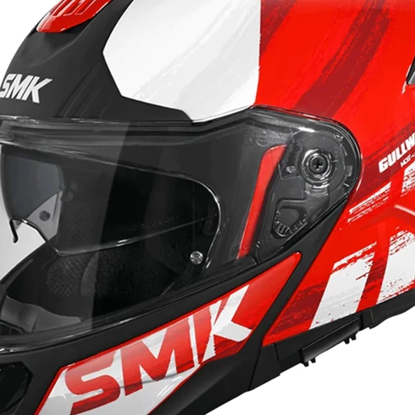 SMK GULLWING TOURLEADER KIRMIZI BEYAZ ÇENE AÇILIR KASK - 3